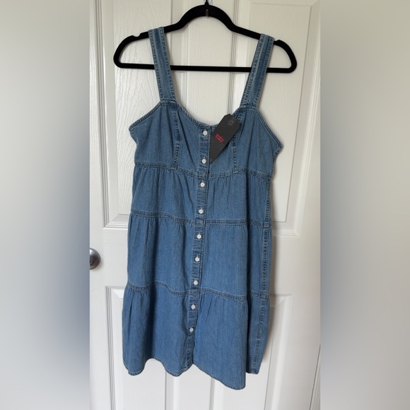 Levi's Blue Buttoned Sleeveless Sundress - Picture 9 of 10